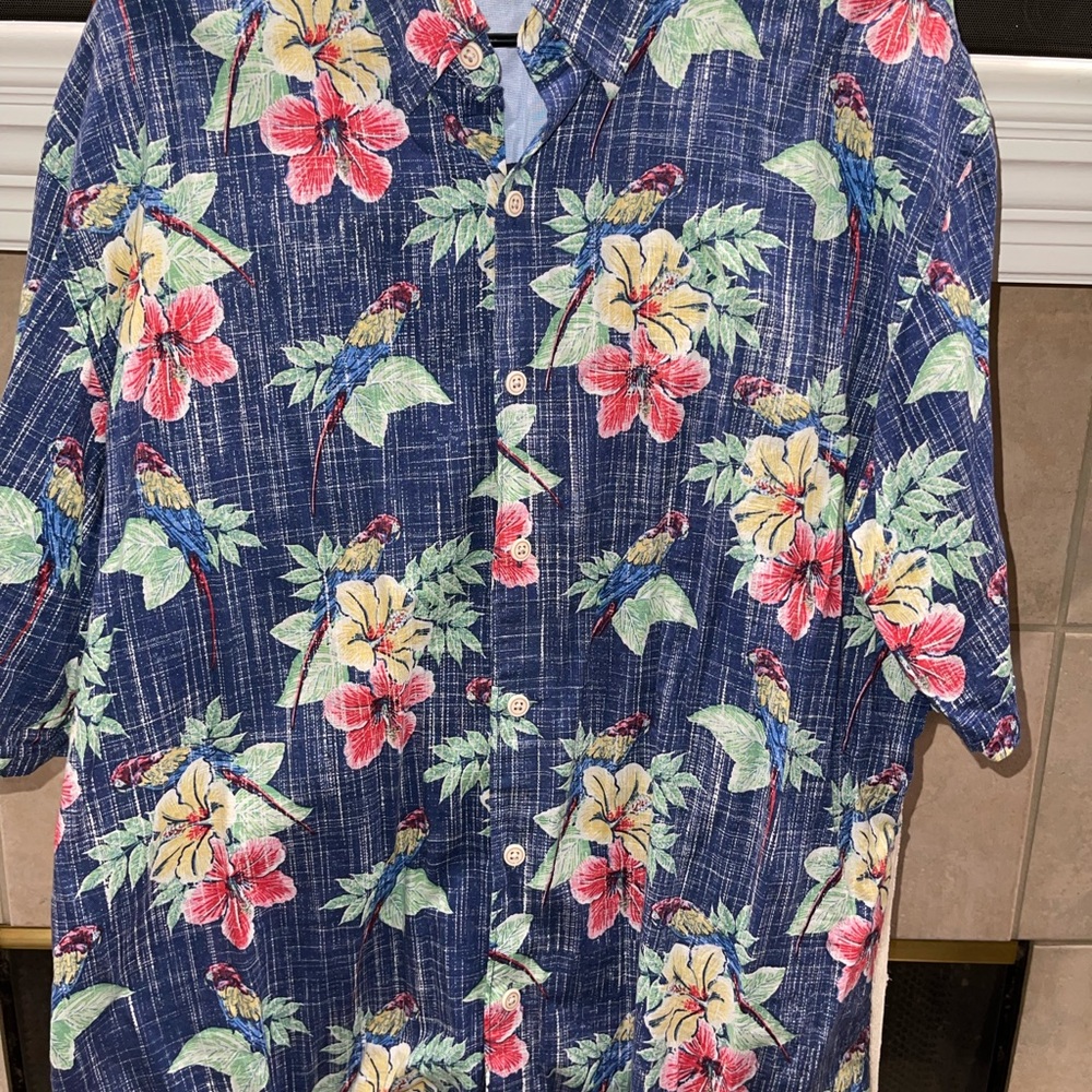 Izod Blue Floral Men's Shirt
